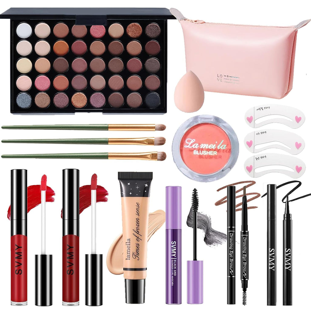 Makeup Set for Women, Makeup Full Kit for Beginners & Professionals, Travel Makeup Set for Teens & Adults, Makeup Gift Set for Girls, Eyeshadow Palette, Lip Gloss, Face & Eye Make Up